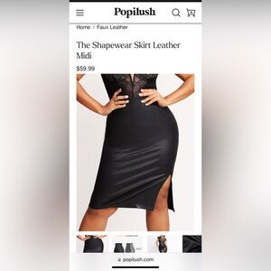 NWT Faux Leather Skirt